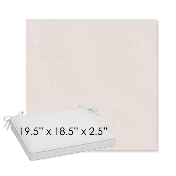 Picture of Dither Snow | Sunbrella® 19.5" x 18.5" Outdoor Dining Cushion