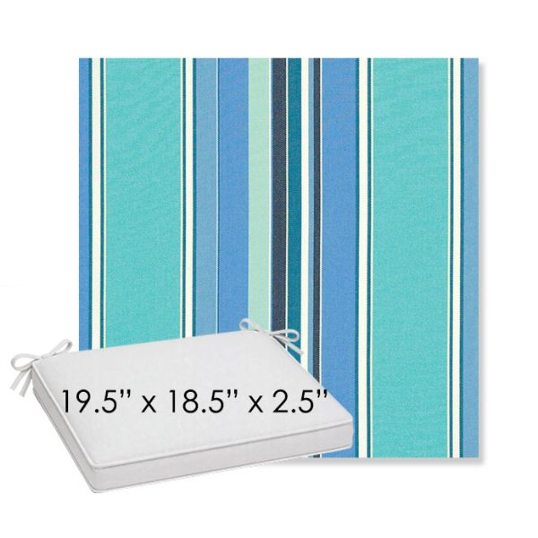 Picture of Dolce Oasis | Sunbrella® 19.5" x 18.5" Outdoor Dining Cushion