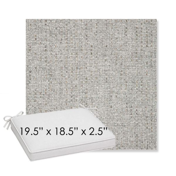 Picture of Dumont Dove | Sunbrella® 19.5" x 18.5" Outdoor Dining Cushion