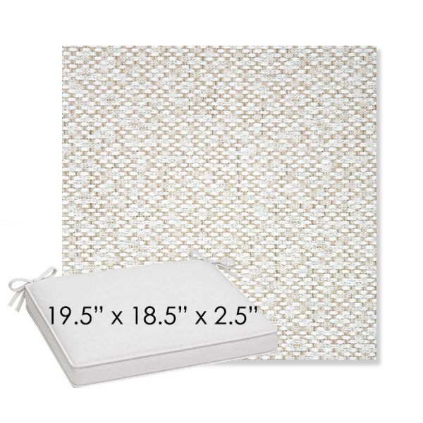 Picture of Dumont Stucco | Sunbrella® 19.5" x 18.5" Outdoor Dining Cushion