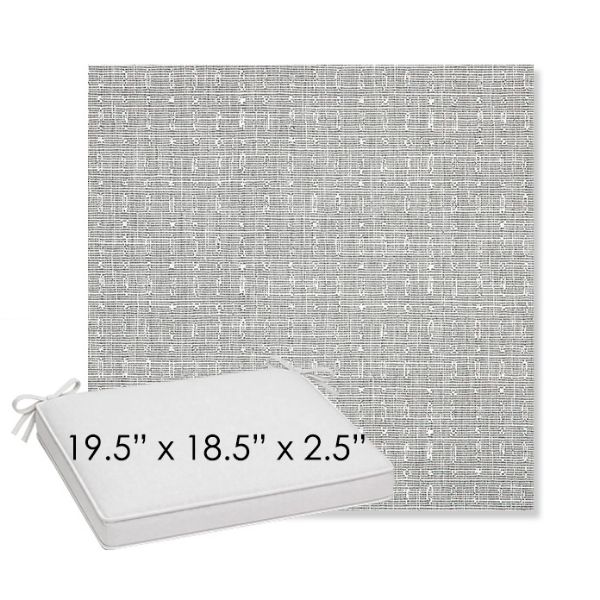Picture of Embrace Pewter | Sunbrella® 19.5" x 18.5" Outdoor Dining Cushion