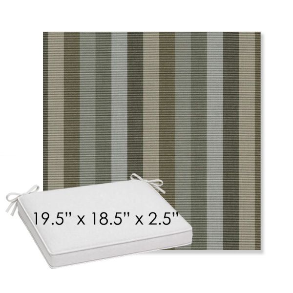 Picture of Entice Moss | Sunbrella® 19.5" x 18.5" Outdoor Dining Cushion