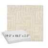 Picture of Escher Alabaster | Sunbrella® 19.5" x 18.5" Outdoor Dining Cushion