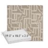 Picture of Escher Greige | Sunbrella® 19.5" x 18.5" Outdoor Dining Cushion