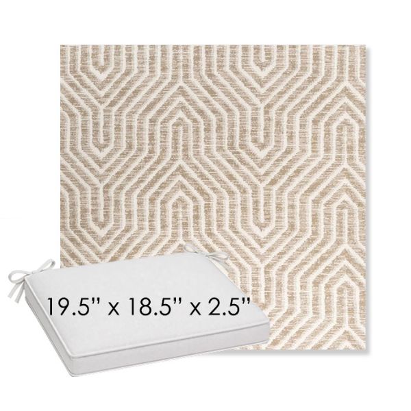 Picture of Etna Dune | Sunbrella® 19.5" x 18.5" Outdoor Dining Cushion
