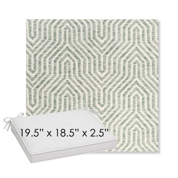 Picture of Etna Juniper | Sunbrella® 19.5" x 18.5" Outdoor Dining Cushion