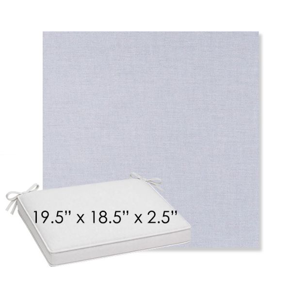 Picture of Exhale Sky | Sunbrella® 19.5" x 18.5" Outdoor Dining Cushion