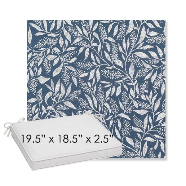 Picture of Exquisite Indigo | Sunbrella® 19.5" x 18.5" Outdoor Dining Cushion