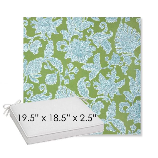 Picture of Floral Song Spring | Sunbrella® 19.5" x 18.5" Outdoor Dining Cushion