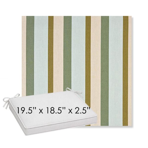 Picture of Gateway Aloe | Sunbrella® 19.5" x 18.5" Outdoor Dining Cushion