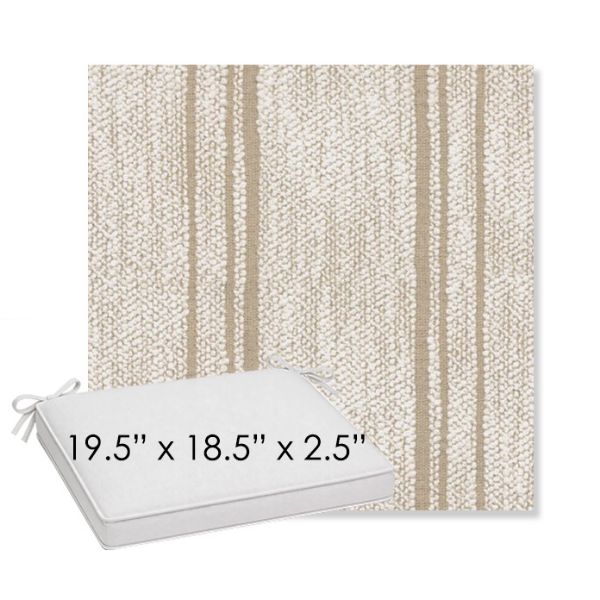 Picture of Harvest Kaolin | Sunbrella® 19.5" x 18.5" Outdoor Dining Cushion