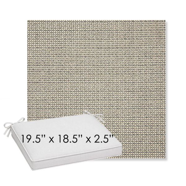 Picture of Hybrid Smoke | Sunbrella® 19.5" x 18.5" Outdoor Dining Cushion