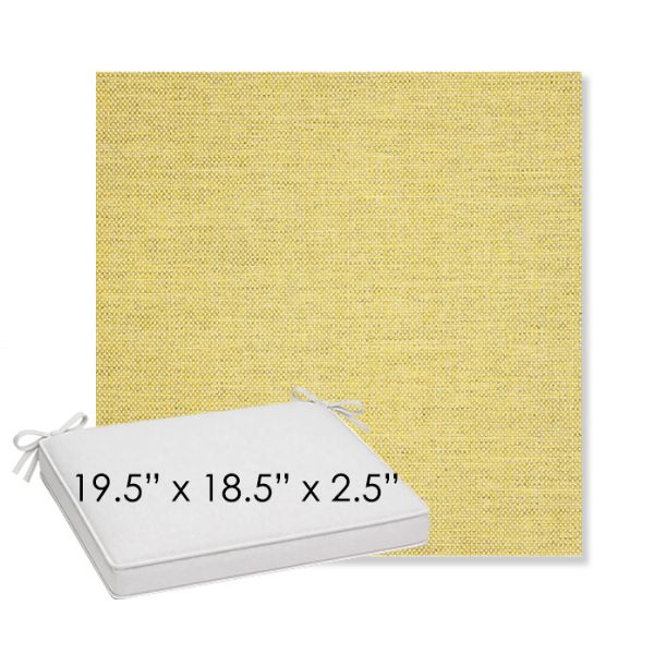 Picture of Idol Canary | Sunbrella® 19.5" x 18.5" Outdoor Dining Cushion