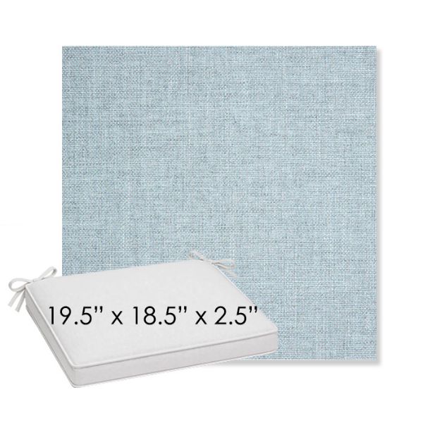 Picture of Idol Frost | Sunbrella® 19.5" x 18.5" Outdoor Dining Cushion
