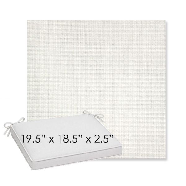 Picture of Idol Snow | Sunbrella® 19.5" x 18.5" Outdoor Dining Cushion
