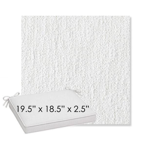 Picture of Improve White | Sunbrella® 19.5" x 18.5" Outdoor Dining Cushion