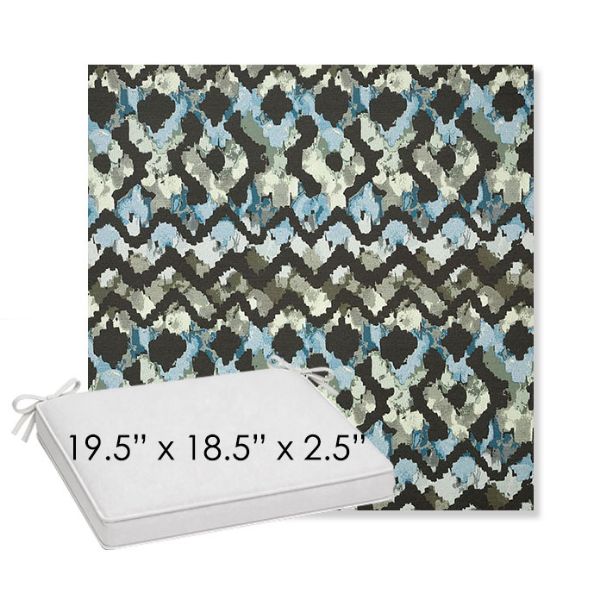Picture of Inga Green Tea | Sunbrella® 19.5" x 18.5" Outdoor Dining Cushion