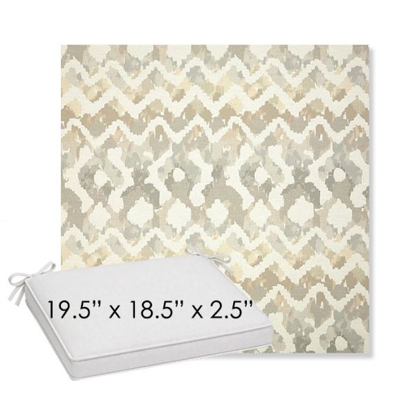 Picture of Inga Marble | Sunbrella® 19.5" x 18.5" Outdoor Dining Cushion