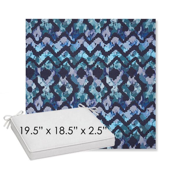 Picture of Inga Waterscape | Sunbrella® 19.5" x 18.5" Outdoor Dining Cushion