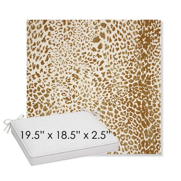 Picture of Instinct Toffee | Sunbrella® 19.5" x 18.5" Outdoor Dining Cushion