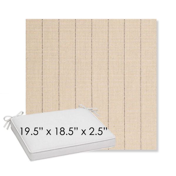 Picture of Kaia Wheat | Sunbrella® 19.5" x 18.5" Outdoor Dining Cushion