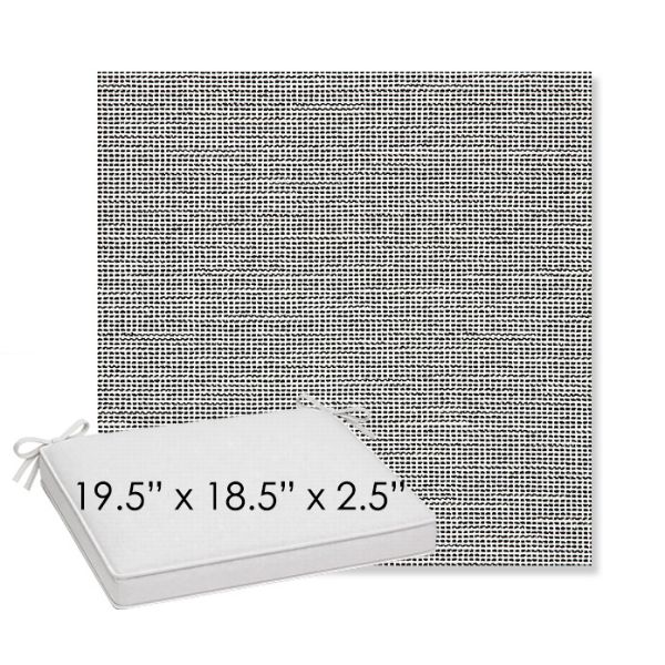 Picture of Kudos Newsprint | Sunbrella® 19.5" x 18.5" Outdoor Dining Cushion