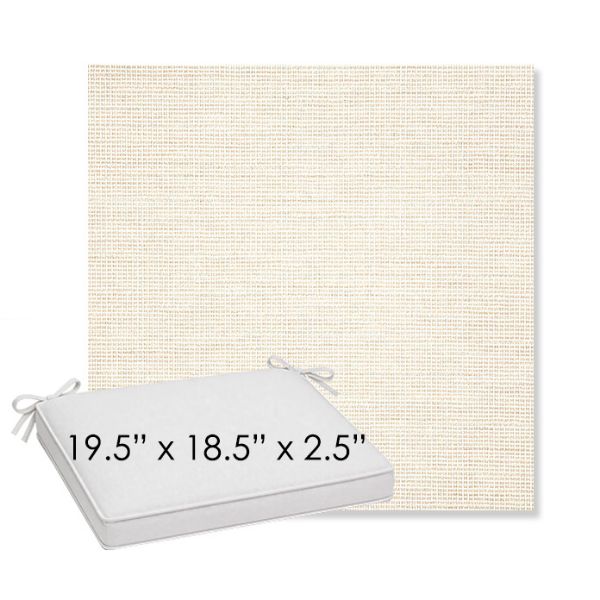 Picture of Kudos Vellum | Sunbrella® 19.5" x 18.5" Outdoor Dining Cushion