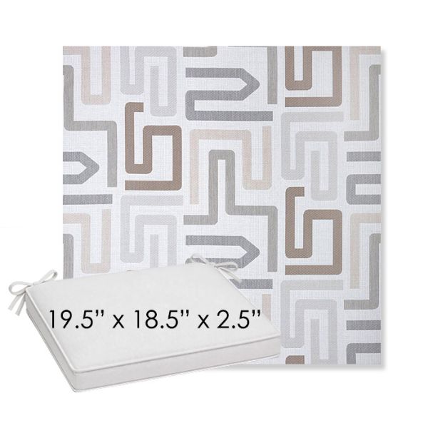 Picture of Labyrinth Cloud | Sunbrella® 19.5" x 18.5" Outdoor Dining Cushion