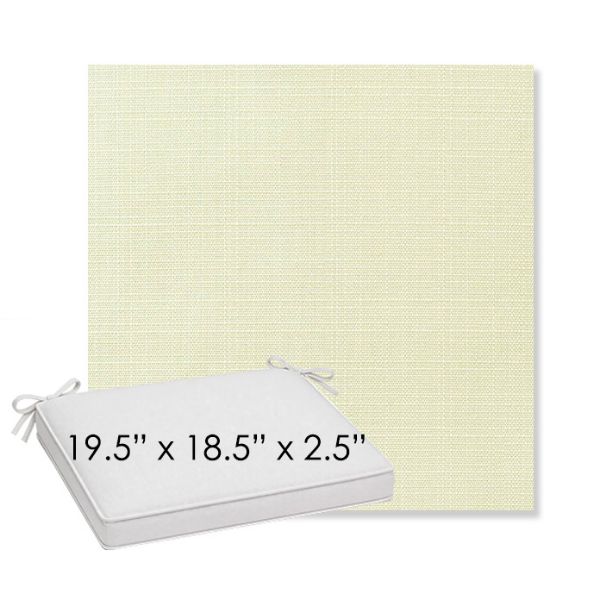 Picture of Linen Natural | Sunbrella® 19.5" x 18.5" Outdoor Dining Cushion