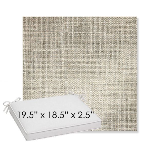 Picture of Linville Oyster | Sunbrella® 19.5" x 18.5" Outdoor Dining Cushion