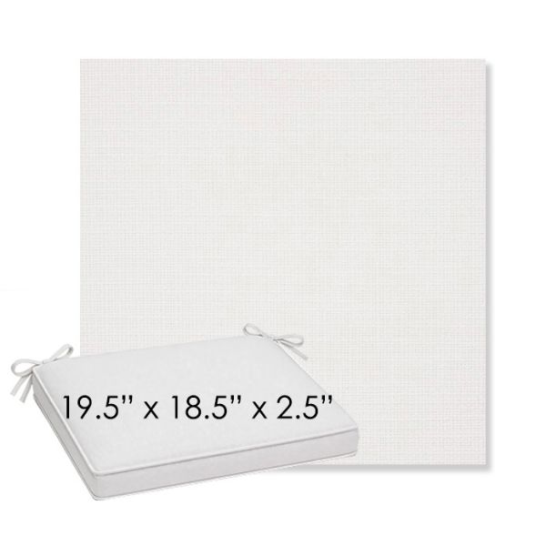 Picture of Linville Snow | Sunbrella® 19.5" x 18.5" Outdoor Dining Cushion