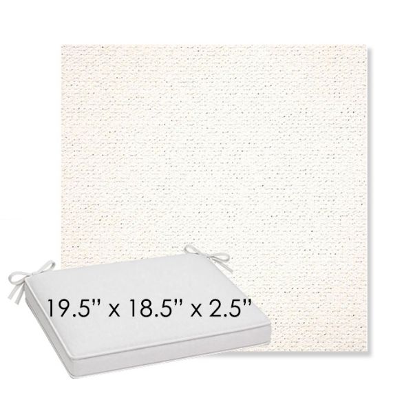 Picture of Litchfield Snow | Sunbrella® 19.5" x 18.5" Outdoor Dining Cushion