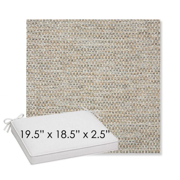 Picture of Mainstreet Dove | Sunbrella® 19.5" x 18.5" Outdoor Dining Cushion