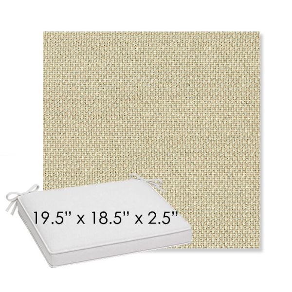 Picture of Mainstreet Putty | Sunbrella® 19.5" x 18.5" Outdoor Dining Cushion