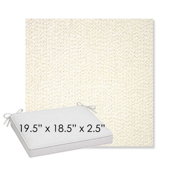 Picture of Margo Snow | Sunbrella® 19.5" x 18.5" Outdoor Dining Cushion