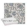Picture of Martha Floral Periwinkle | Sunbrella® 19.5" x 18.5" Outdoor Dining Cushion