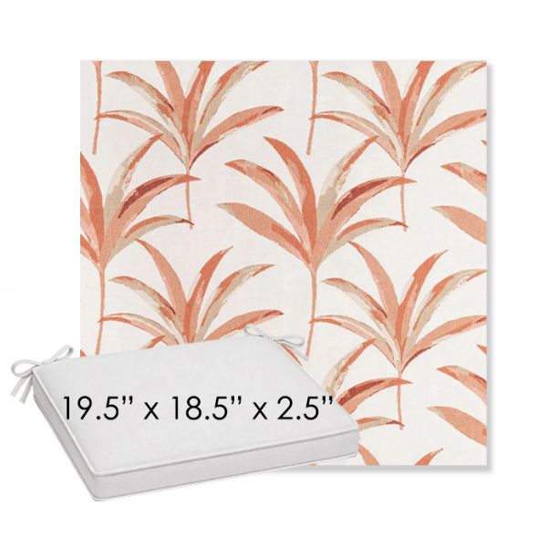 Picture of Martinique Mango | Sunbrella® 19.5" x 18.5" Outdoor Dining Cushion