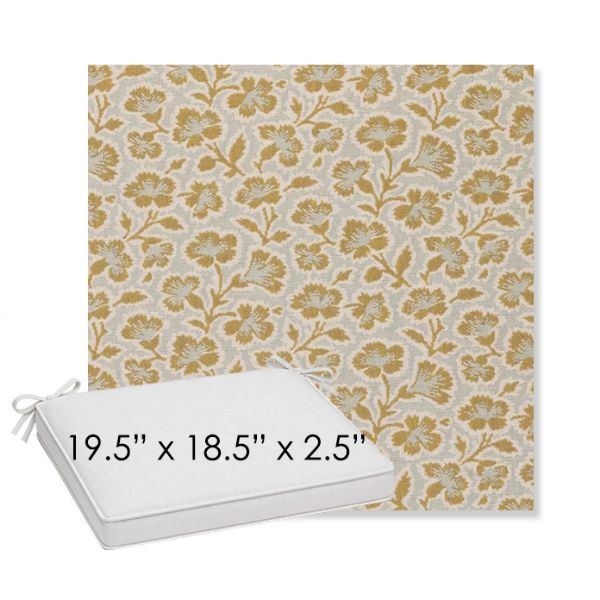 Picture of Mia Daisy | Sunbrella® 19.5" x 18.5" Outdoor Dining Cushion
