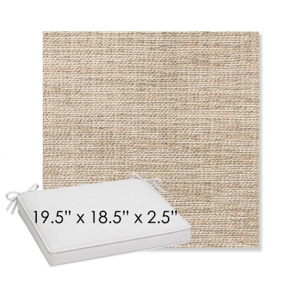 Picture of Momento Parchment | Sunbrella® 19.5" x 18.5" Outdoor Dining Cushion