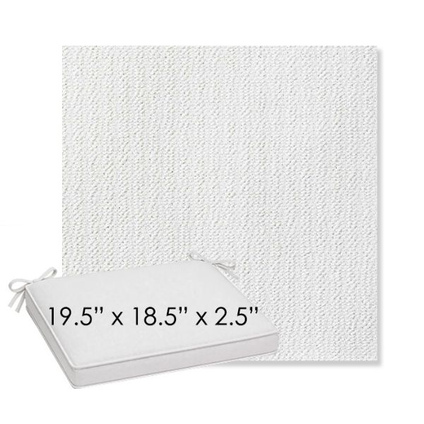 Picture of Momento Snow | Sunbrella® 19.5" x 18.5" Outdoor Dining Cushion