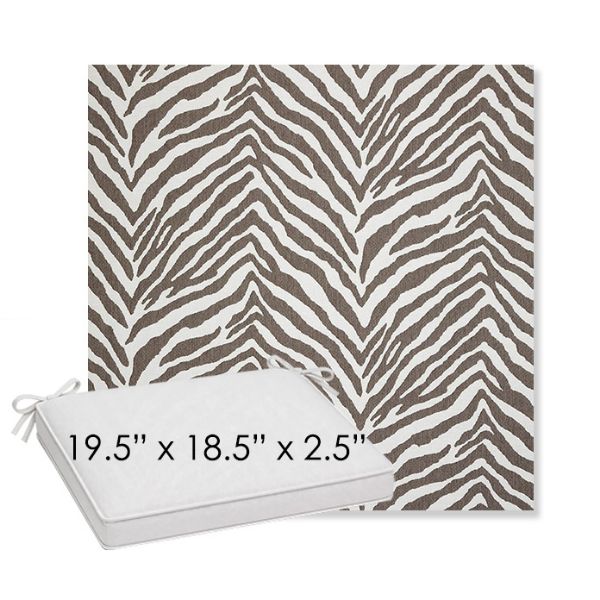 Picture of Namibia Grey | Sunbrella® 19.5" x 18.5" Outdoor Dining Cushion