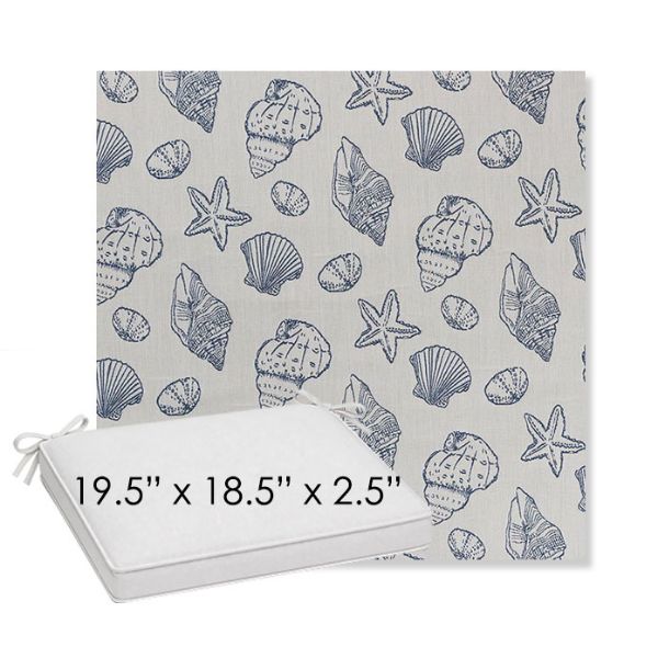Picture of Nantucket Atlantis | Sunbrella® 19.5" x 18.5" Outdoor Dining Cushion