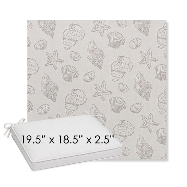 Picture of Nantucket Fossil | Sunbrella® 19.5" x 18.5" Outdoor Dining Cushion