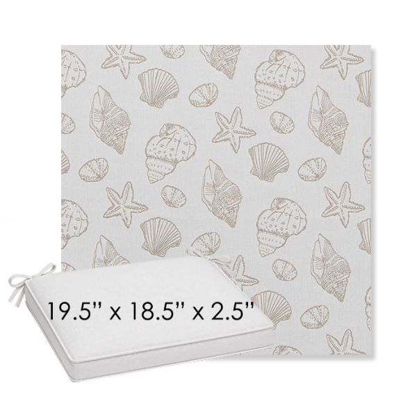 Picture of Nantucket Suntan | Sunbrella® 19.5" x 18.5" Outdoor Dining Cushion