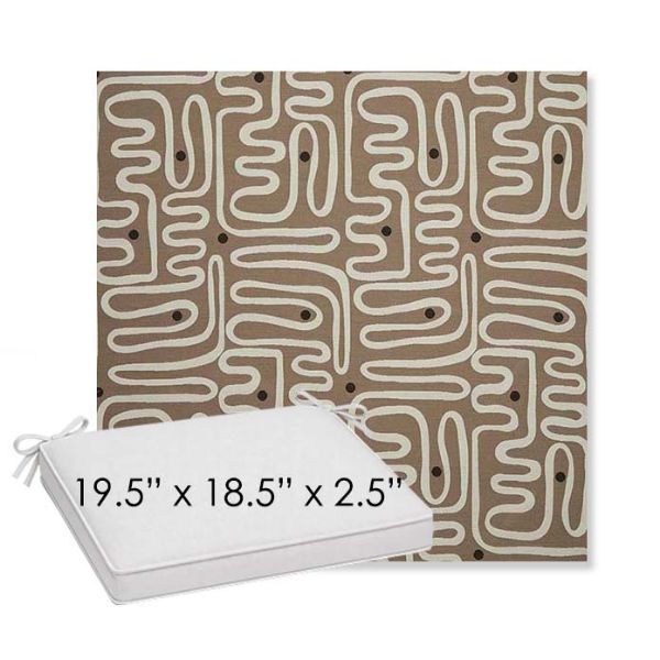 Picture of Nema Pampas | Sunbrella® 19.5" x 18.5" Outdoor Dining Cushion