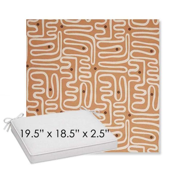 Picture of Nema Peachwood | Sunbrella® 19.5" x 18.5" Outdoor Dining Cushion