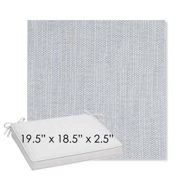 Picture of Nova Chambray | Sunbrella® 19.5" x 18.5" Outdoor Dining Cushion
