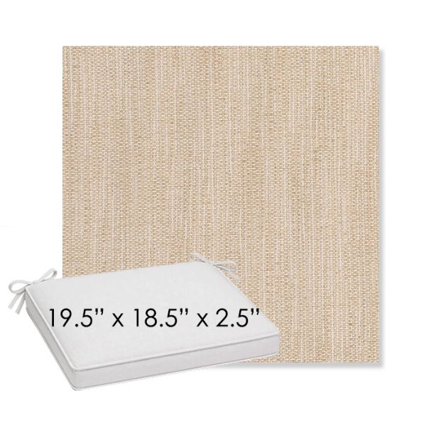 Picture of Nova Oat | Sunbrella® 19.5" x 18.5" Outdoor Dining Cushion