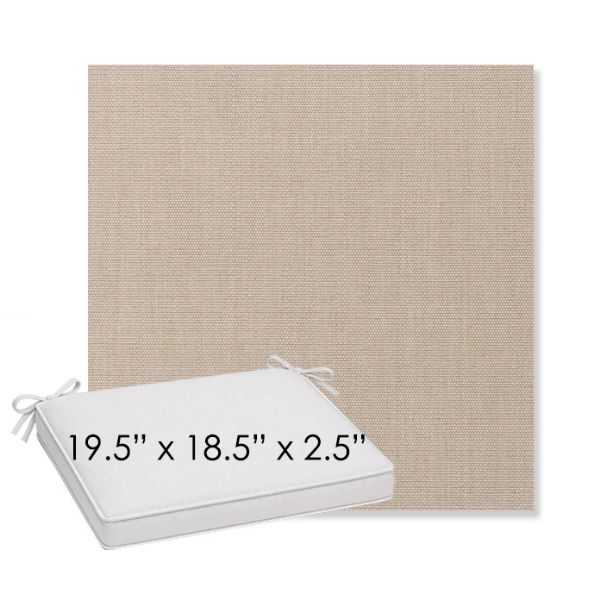 Picture of Play Oat | Sunbrella® 19.5" x 18.5" Outdoor Dining Cushion