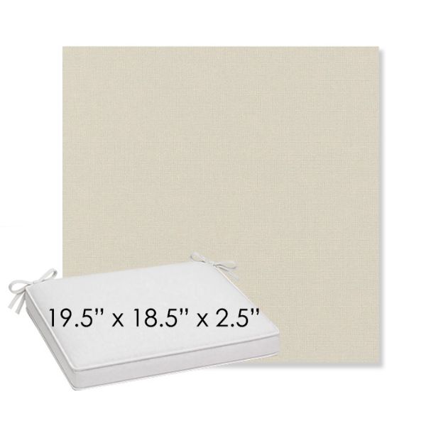 Picture of Play Snow | Sunbrella® 19.5" x 18.5" Outdoor Dining Cushion
